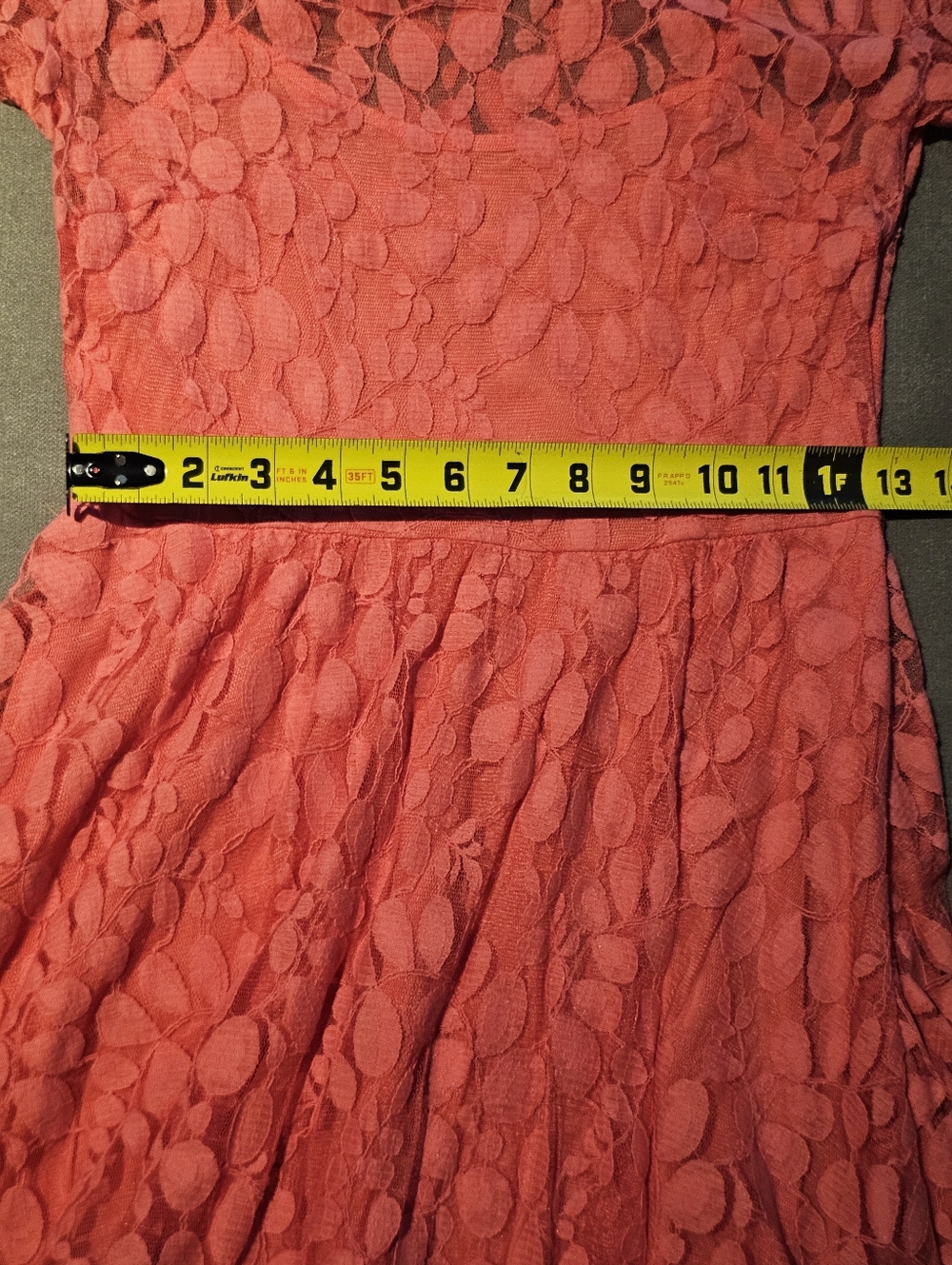 Free People Pink On Pink Mini Floral Mesh Lace Dress 3/4 Sleeve Size 2 Fairycore - Picture 11 of 12